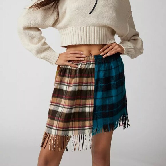 Urban Outfitters Dresses & Skirts - NWT UO Urban Renewal Remade Plaid Scarf Mini Skirt